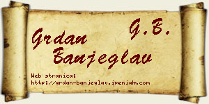 Grdan Banjeglav vizit kartica